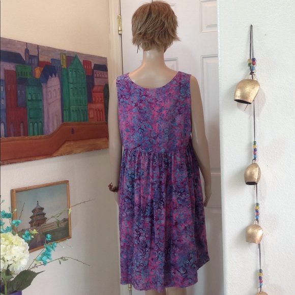 Gorgeous Empire Hawaii Dress Dye Purple Pink Turq - Picture 4 of 6